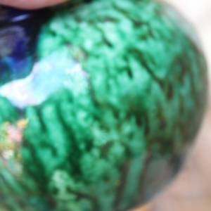 Vase Studiokeramik grün blau 70er Jahre Bild 7