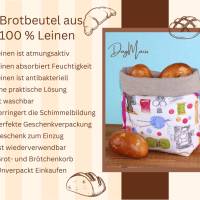 Brotbeutel und Brötchenbeutel aus alten Leinen//Leinentasche // Geschenk Küche // Brotbeutel Leinen//Leinenbeutel, Bild 10