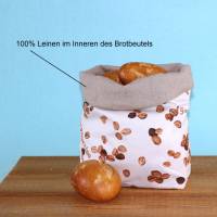 Brotbeutel und Brötchenbeutel aus alten Leinen//Leinentasche // Geschenk Küche // Brotbeutel Leinen//Leinenbeutel, Bild 3