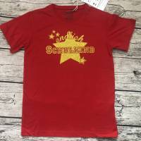 Tolles T-shirt gr.128/134 Einschulung Schulkind in Rot mit Gold-glitzer Bild 2