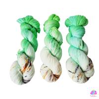 High Twist "Frühlingsblumenwiese", handgefärbte Sockenwolle/Tuchwolle, 4fädig, 100 g Strang Bild 4