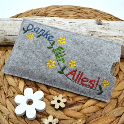 Stickdatei Schokohülle Danke für Alles