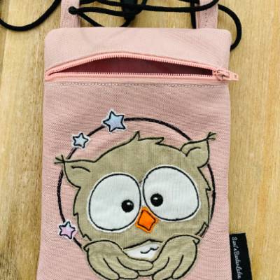 Brustbeutel Eulenbutton, personalisierbar