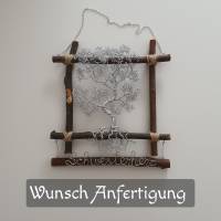 Bonsai in klein/ Drahtbaum Wandbild / Lebensbaum Fensterbild/ Geschenkidee/ Baum aus Draht/ Wunsch Anfertigung Bild 1