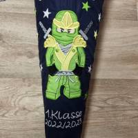 Ninjago Schultüte Zuckertüte Einschulung mit Namen und Wimpelkette Bild 1