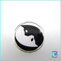 Schlüsselanhänger Katze Yin Yang Handarbeit Schiebe Perlen  ART 5968 Bild 1