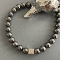 Traumhaft schöne handgefertigte Perlenkette,Perlencollier,Silbergraue Halskette mit Perlen,Brautschmuck, Hochzeitsschmuc Bild 10