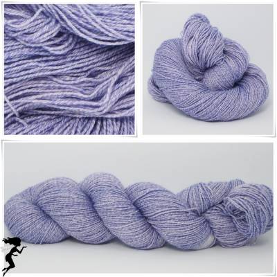 Handgefärbte Sommer Sockenwolle  Wollelfe "Lavender", 100 g Strang