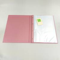 Mappe mit Klarsichthüllen A4, metallic rosa pastell, Trauredenmappe, Speisekarte Bild 5