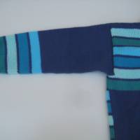 Jungenjacke Kinderjacke aus Baumwolle Größe 110 bis 116 in Blau mit Streifen Bild 9