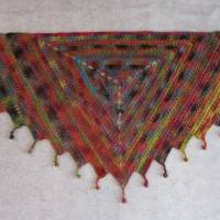 Ausgefallenes Dreieckstuch in wunderschönen Farben, aus toller weicher Wolle! Bild 7