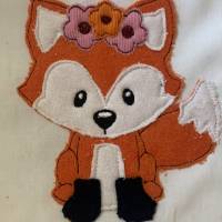 Stickdatei Doodle Fuchs Girl /  Fox, Applikation    Set 732 Maschinenstickerei Bild 1