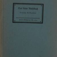 Insel-Bücherei Nr. 494  - Das kleine Rätselbuch - Deutsche Volksrätsel Bild 1