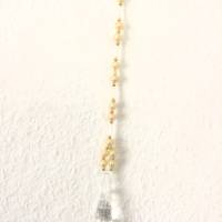 Suncatcher Perlenhänger in Creme-Gold zum Aufhängen handgefertigt von Hobbyhaus Bild 2