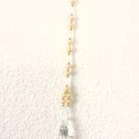 Suncatcher Perlenhänger in Creme-Gold zum Aufhängen handgefertigt von Hobbyhaus Bild 5