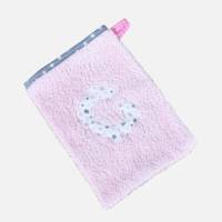 Waschhandschuh, Frottee rosa mit Buchstabe "Sterne" Bild 2