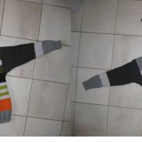 Ausgefallener Pullover, gestrickt im mehrfarbigen Patchwork-Style + Loop-Schal Bild 5