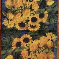 Serviette Sonnenblumen in der Vase (69) -1 einzelne Serviette Bild 2