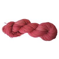 Handgefärbte Sockenwolle/Tuchwolle, 4fädig, Altrosa Semisolid, 100 g Strang Bild 2