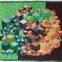 "Quilt Baby Block" - Genähter Patchworkwandbehang - oder Decke Bild 6