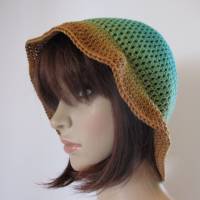 Sommer-Hut aus tollem Garn mit Farbverlauf, Häkelhut Bild 1