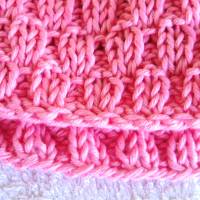 Kinderschal in rosa aus 100% Baumwolle handgestrickt von Hobbyhaus Bild 2