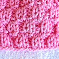 Kinderschal in rosa aus 100% Baumwolle handgestrickt von Hobbyhaus Bild 5