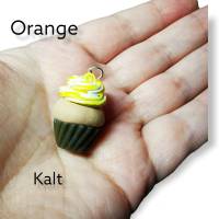 Cupcake Schlüsselanhänger aus Fimo, mit Farbwechsel bei Wärme, verschiedene Sorten, Geschenkidee Bild 5