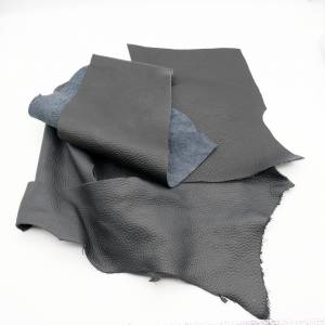 7,50 Euro/1 kg Anthrazit - Schwarz Lederreste 500g, echtes Leder verschiedene Größen Bild 2