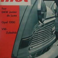 mot - Nr.1  Januar 1962   -  Test  DKW Junior de Luxe  -  Opel 1200  -  VW Bild 1