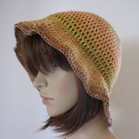 Sommer-Hut aus tollem Garn mit Farbverlauf, Häkelhut Bild 1