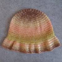 Sommer-Hut aus tollem Garn mit Farbverlauf, Häkelhut Bild 3