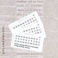 Planersticker-Set Mini Monthly (021) für dein Bullet Journal, Filofax oder individuellen Kalender Bild 1