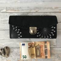 Geldbörse, Geldbeutel, Geldtasche, Kork, schwarz, bestickt, Circles Bild 4