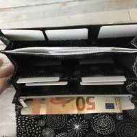 Geldbörse, Geldbeutel, Geldtasche, Kork, schwarz, bestickt, Circles Bild 9