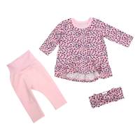 Baby Mädchen Komplett-Set Outfit 3tlg. Tunika + Leggings + Haarband Geschenk Geburt Stoffauswahl Bild 1