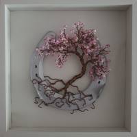 Drahtbaum als Kirschblütenbaum im Bonsai Look mit Hufeisen/ Geschenk zur Hochzeit, Geburt & Taufe/ Wunsch Anfertigung Bild 2