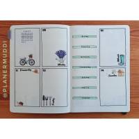 1 Bogen Planersticker Datum (008) für dein Bullet Journal, Filofax oder individuellen Kalender Bild 2