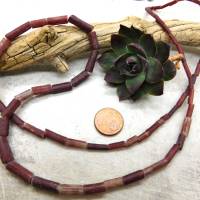 Strang mit afrikanischen Glasperlen, alte rote Perlen aus Mali - Strang 62cm Bild 2