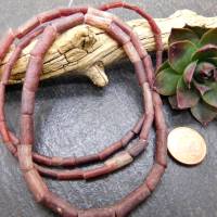 Strang mit afrikanischen Glasperlen, alte rote Perlen aus Mali - Strang 62cm Bild 3