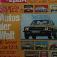 auto motor sport Heft 20 - 25. September 1971 -Die große IAA 71  Autos der Welt -30 Seiten Überblick mit allen Neuheiten Bild 1