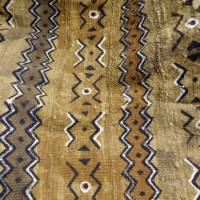 Bogolan Schlammtuch Mudcloth Plaid, afrikanische Deko - Ethno Tuch - Braun/Naturtöne 160x114 cm Bild 5