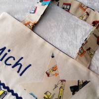 Kita-Tasche, Kinder Baumwollbeutel mit Namen, Wechselwäsche Beutel Kita Bild 4