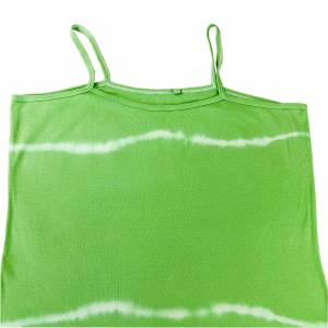 Unikat Damen Trägershirt, Gr. XL Hand gefärbt in Fühlingsgrün Einzelstück Bild 3