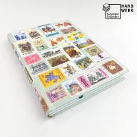 Notizbuch, Pferde, Briefmarken, Upcycling, DIN A5, 300 Seiten Bild 1