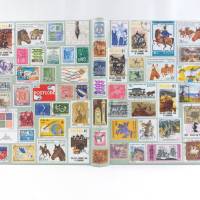Notizbuch, Pferde, Briefmarken, Upcycling, DIN A5, 300 Seiten Bild 2