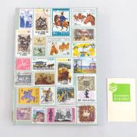 Notizbuch, Pferde, Briefmarken, Upcycling, DIN A5, 300 Seiten Bild 3