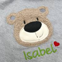 Personalisierte Babydecke mit Teddy Wunschname - Kindergartendecken - Wunschdecke - Kinderdecke _ Schmusedecke mit Namen Bild 3
