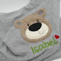 Personalisierte Babydecke mit Teddy Wunschname - Kindergartendecken - Wunschdecke - Kinderdecke _ Schmusedecke mit Namen Bild 7