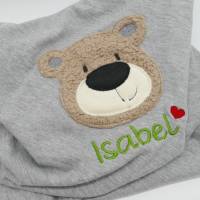 Personalisierte Babydecke mit Teddy Wunschname - Kindergartendecken - Wunschdecke - Kinderdecke _ Schmusedecke mit Namen Bild 8